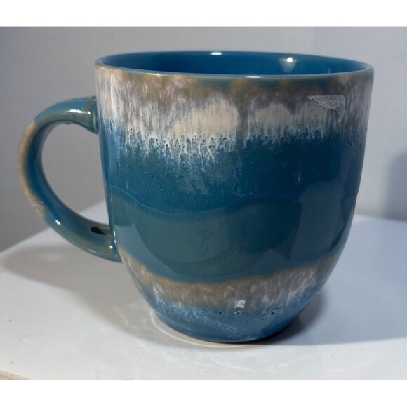 Old Orchard Beach ME Souvenir Mug Coffee Cup Blue Ceramic Mug Anchor No Spoon - Picture 4 of 8